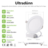 1 x RAW Customer Returns Greenclick 230V LED recessed spotlights dimmable 5 x 12W 960LM recessed lights ultra flat 13mm spotlight CRI 80 ceiling spots IP44 recessed spots with transformer for bathroom, living room, kitchen, warm white 3000K RRP €83.99