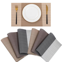 2 x Brand New SSyang Pack of 6 Placemats, Washable Table Mats, Heat-Resistant Placemats, PVC Wear-Resistant Heat-Resistant Non-Slip Placemats, Suitable for Home, Kitchen, Hotel, Restaurant Multicolor  - RRP €40.8