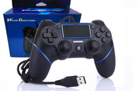 1 x RAW Customer Returns Intckwan Wired Game Controller for PS 4 Pr o S lim Laptop PC win7 8 10 , USB plug gamepad joystick with vibration and anti-slip handle, ergonomics, 2M cable, blue - RRP €26.49