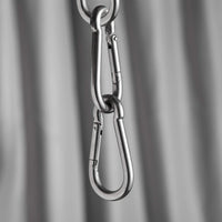 1 x RAW Customer Returns Carabiner alloyed steel, key ring snap hook 60mm x 6mm loadable up to 160 kg climbing hook galvanized 10 pieces  - RRP €9.06