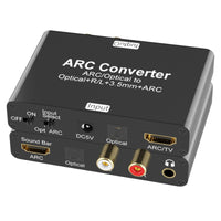 1 x RAW Customer Returns HDMI ARC Audio Extractor 192kHz DAC Audio Converter, Tendak ARC Optical Toslink SPDIF to SPDIF RCA L R 3.5mm Aux Stereo Audio Adapter, HDMI ARC Audio TV Adapter and Digital to Analog Audio Converter - RRP €33.99