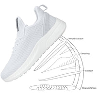 1 x RAW Customer Returns Feethit Women s Running Shoes Trainers Sports Shoes Trainers Lightweight Breathable Rubber Soles White 37 - RRP €29.95