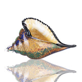 1 x RAW Customer Returns Glass Shell Sculpture, Centerpiece, Ornament, Hand Blown Glass Shell Figure, Paperweight Multi-Colored  - RRP €36.05