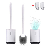 1 x RAW Customer Returns Meiyijia Antibacterial Toilet Brush, Toilet Brush with Clean Silicone Bristles Standing , 1 Piece - RRP €15.68