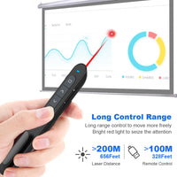 2 x RAW Customer Returns  Multifunctional Presenter NORWII N27 Laser Pointer Powerpoint Remote Control 100m, Wireless Presenter Laser Pointer Presentation, Presentation Remote Control Supports Hyperlink Volume Control - RRP €29.98