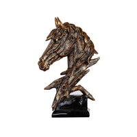 1 x RAW Customer Returns Hosoncovy Horse Head Figurine Statue Home Decoration Resin Sculpture Home Figurine Gift Present Ornament for Living Room Desktop Office Study Room Bedroom Coffee Shop Bar Gold  - RRP €23.11