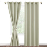 1 x RAW Customer Returns DWCN Opaque Curtains with Tiebacks Blackout Curtains with Eyelets 2 Pieces Thermal Curtain for Living Room, Bedroom, Light Beige, 245 x 140 cm H x W  - RRP €42.99