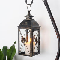 1 x RAW Customer Returns TRIROCKS Decorative Hanging Lantern, Height 34cm, Vintage Metal Candle Holder with Tempered Glass, Perfect for Living Room, Garden, Yard, Patio, Party, Event, Indoor Outdoor - RRP €32.99