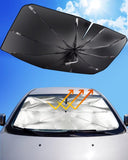 1 x RAW Customer Returns Mulor Sun Shade Car Front Window Foldable Windshield Parasol Car Flexible Support Rod 360 Rotatable - RRP €21.99