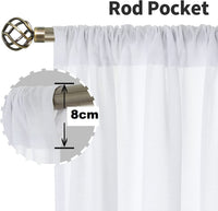 1 x RAW Customer Returns Clothink Outdoor Curtain Transparent Weatherproof 132 x 215 cm with rod hole 1 piece Voile Curtains for Balcony Terrace Waterproof Privacy Screen Sun Protection - RRP €18.95