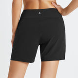 1 x RAW Customer Returns BALEAF swimming shorts women s swimming trunks quick-drying swimming shorts board shorts beach shorts high waist bikini trousers swimming clothing swimming pants UPF50 with pockets black XXL - RRP €26.99