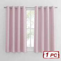 1 x RAW Customer Returns PONY DANCE Children s room curtains for girls - short curtain, blackout thermal curtain against cold and heat, opaque curtains with eyelets, 1 piece H 137 x W 132 cm, light pink - RRP €18.28