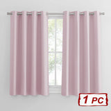 1 x RAW Customer Returns PONY DANCE Children s room curtains for girls - short curtain, blackout thermal curtain against cold and heat, opaque curtains with eyelets, 1 piece H 137 x W 132 cm, light pink - RRP €18.28