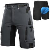 1 x RAW Customer Returns Cycorld MTB Pants Men s Cycling Shorts, Quick-drying Mountain Bike Pants Cycling Pants with 4D Seat Pad, Elastic Outdoor Sports Men s Cycling Shorts MTB Bike Shorts New Gray with Underwear, L  - RRP €50.99