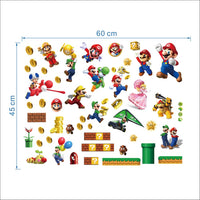 15 x Brand New Amiiba Super Mario DIY Wall Stickers, Wall Decals, Kids Room, Living Room, Wall Decoration Super Mary  - RRP €168.0