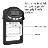 1 x RAW Customer Returns Digital Hand Dynamometer Grip Strength Meter Automatic Capture Electronic Grip Power 90kg, Black White - RRP €40.07