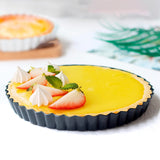 1 x RAW Customer Returns EGEN Quiche Tart Pan Tin, 24cm and 22cm Removable Loose Base Bottom Carbon Steel Tart Pie Mold Set of 2 24cm 22cm  - RRP €15.12