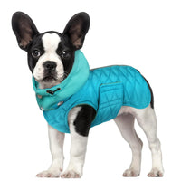 1 x Brand New PUZAUKAL Dog Coat Warm Winter Jacket Waterproof Winter Coat Quilted for Dogs Small Medium Large Dog Clothes Hood Removable - Blue M  - RRP €28.2