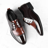 1 x Brand New Aro Lora Men s Patent Leather Shoes Business Shoes Derby Lace-Up Shoes Brown 42 EU - RRP €60.0