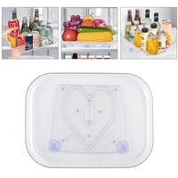 1 x RAW Customer Returns Refrigerator Turntable Organizer, Lazy Susan 40cm Turntable Organizer with Non-Slip, Clear Rectangular Fridge Turntable for Cupboard, Table, Pantry, Fridge, Kitchen - RRP €8.9