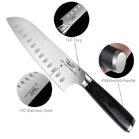 15 x Brand New Aroma House Santoku Knife 7 Inch Kitchen Knife German Ultra Sharp Stainless Steel Asian Knife with Ergonomic Handle and Gift Box The Best Choice for Kitchen and Restaurant - RRP €306.0