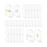 1 x RAW Customer Returns 20pcs Clear Arch Acrylic Sign with 20 Stands Acrylic Blank Plate Seating Cards Arched Round Top Guest Name Cards Table Numbers for Wedding Party Event Decoration - RRP €19.99