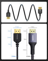 1 x RAW Customer Returns Stouchi Ultra Thin HDMI 2.1 Cable 8K 2M, Hyper Slim HDMI 2.1 Cable, Extremely Flexible HDMI Cable, Supports 10K 8K120 4K120 144 Hz, eARC HDR10 4 4 4 HDCP 2.2 2.3 Dolby Compatible with PS5 Xbox 2-Pack - RRP €36.54