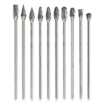 1 x RAW Customer Returns Mesee 10 piece rotary burr set, tungsten steel burrs, rasp set, carbide burr rotary burr, woodworking grinding head rotary tool tungsten steel grinder for carving, engraving, drilling-100 mm - RRP €20.16