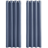 1 x RAW Customer Returns PONY DANCE Opaque Curtains with Eyelets Curtains 2-Set H 245 x W 140 cm Curtain Heat-Insulating Living Room Curtains Thermal Curtain Haze Blue - RRP €41.1