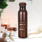 1 x RAW Customer Returns Zap Impex Travelers Antique Pure Copper Water Bottle Ayurveda Benefits Water Bottle Joint Free 900ml - RRP €25.99