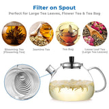 1 x RAW Customer Returns Ecooe 1.5L teapot with warmer, glass teapot and stainless steel tea warmer - RRP €38.98