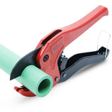 1 x RAW Customer Returns CCLIFE pvc pipe cutter for plastic pipes, plastic pipe cutter with ratchets 42mm from PVC PE PP PEX PPR - RRP €10.99