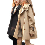 1 x RAW Customer Returns amropi Girl s Trench Coat with Belt Half Sleeve Jacket Khaki-2,10-13 years  - RRP €37.79