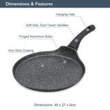 1 x RAW Customer Returns Blackmoor Classic 26cm Pancake Pan Non-Stick Coating Cool Touch Handle Suitable for Induction, Electric and Gas Stoves Crepe Pan, Roti Maker, Omelette Pan, Chapati Pan, Tawa - RRP €21.99