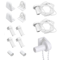 1 x RAW Customer Returns 2 kit roller blind bracket window 17mm roller blind fittings spare parts roller blind chain hoist replacement clamp holder roller blind clamp carrier without drilling for blackout blinds, window clamp-fix blinds  - RRP €12.1