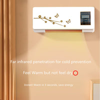 1 x RAW Customer Returns Wall Mounted Air Conditioner, 2 in 1 Electric Cooling Heating Machine with PTC Heating Element and Remote Control, Air Heater for - RRP €76.18