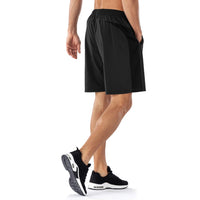 1 x RAW Customer Returns HMIYA Men s Sports Shorts Quick-Drying Shorts with Zip Pocket Black, XXL  - RRP €22.95