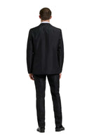 1 x RAW Customer Returns OFFSTREAM Men s Party Costume - 2 Piece Solid Color Outfit for Halloween, Carnival, Mardi Gras Party with Jacket, Pants Tie - Black - RRP €45.95