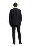 1 x RAW Customer Returns Offstream Plain Colored Suits for Men Costumes Include Jacket Pants and Tie, S, Plain Black - RRP €40.28