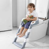 1 x RAW Customer Returns PLATINUM GOLD Children s Toilet Seat, Children s Toilet Seat with Stairs, Folding Travel Bathroom Seat with Splash Guard, Potty Seat with Ladder, Comfortable, Adjustable Gray  - RRP €26.99