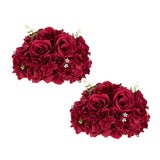 1 x RAW Customer Returns BLOSMON Artificial Flowers Artificial Flowers Table Wedding Decoration 2 Pieces Large Burgundy Artificial Roses Hydrangeas Silk Fake Flowers for Centerpiece Table Decoration Flower Ball Bouquet Arrangements - RRP €49.39