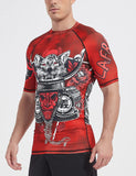 1 x RAW Customer Returns LAFROI Rash Guard-CLY08 Men s Compression Shirt, Short Sleeve, UPF 50 , Warrior, M - RRP €22.99