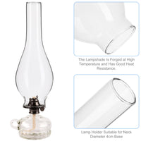 1 x RAW Customer Returns iplusmile cylinder lamp glass kerosene lamp cylinder glass replacement glass oil lamp glass shade glassworks lamp glass upper diameter 3.8cm lower diameter 5cm - RRP €21.21