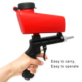 1 x RAW Customer Returns QWORK Sandblasting Gun, Pneumatic Gun, for Automotive Maintenance for Rust, Paint, Red - RRP €18.61