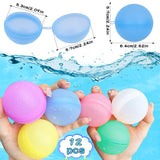 19 x Brand New Reusable Water Bombs, 12 Pack Quick-Fill Silicone Splash Balls, Quick-Fill Soft Water Bombs, Water Bombs for Kids, Perfect for Parties, Water Parks and Family Games 12  - RRP €172.14