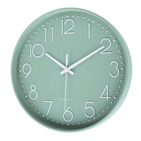 1 x RAW Customer Returns HZDHCLH 30cm Large Wall Clock Silent Non-Ticking for Home, Kitchen, Office and School Green  - RRP €20.99