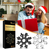 1 x RAW Customer Returns NDakter Advent Calendar Men Filling, 2 Pack Small Gifts, 18 in 1 Snowflake Multitool Christmas Gifts - RRP €10.07