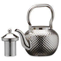 1 x RAW Customer Returns SANQIAHOME 1.5 liter stainless steel teapot with strainer insert, with tea strainer handle, suitable for induction silver - RRP €27.4