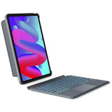 1 x RAW Customer Returns Inateck Keyboard Case Compatible with iPad Air 5 4, iPad Pro 11 Inch 4 3 2 1, Portrait Landscape Format Stand, Removable Touchpad with 7-Colour Background Lighting, QWERTY Layout, KB04111 Grey  - RRP €69.99