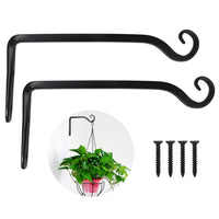 1 x RAW Customer Returns LOOGI plant holder hanging basket holder iron wall hook hanging basket wall holder hook 25 cm for hanging planters birdhouses lantern wind chimes wall sconces - 2 pieces - RRP €19.15